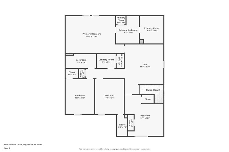 2,510/Mo, 1146 Feldman Chase Loganville, GA 30052 Floor Plan View 2