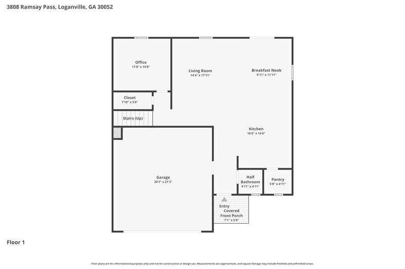 2,470/Mo, 3808 Ramsay Pass Loganville, GA 30052 Floor Plan View