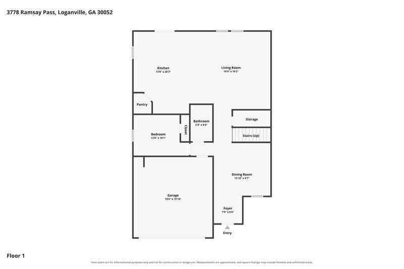 2,590/Mo, 3778 Ramsay Pass Loganville, GA 30052 Floor Plan View