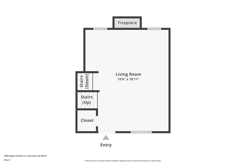 1,730/Mo, 5860 Eagles Feather Ln Riverdale, GA 30274 Floor Plan View 2