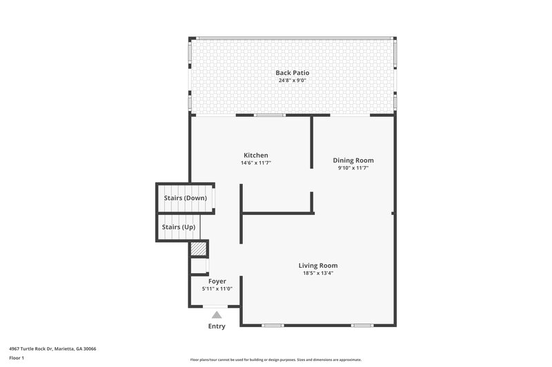 1,985/Mo, 4967 Turtle Rock Dr Marietta, GA 30066 Floor Plan View 2