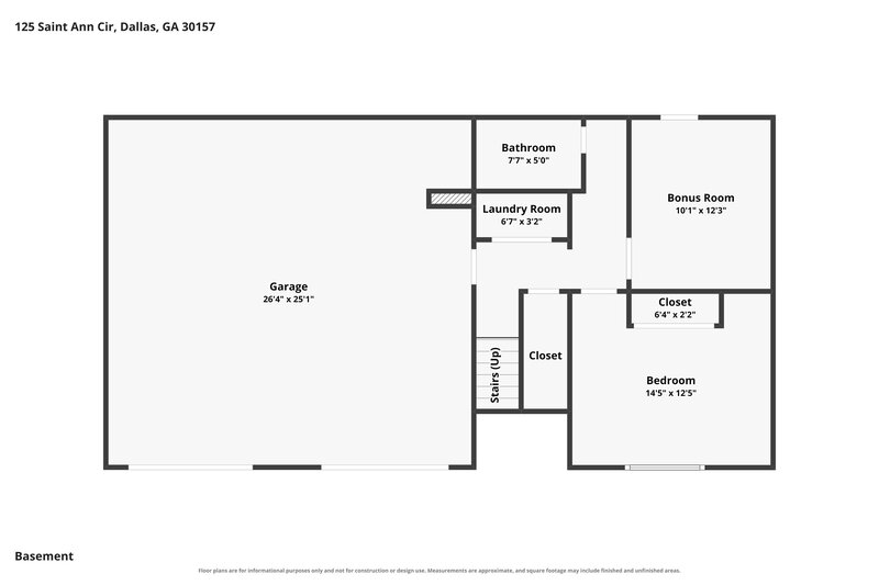 1,885/Mo, 125 St Ann Circle Dallas, GA 30157 Floor Plan View