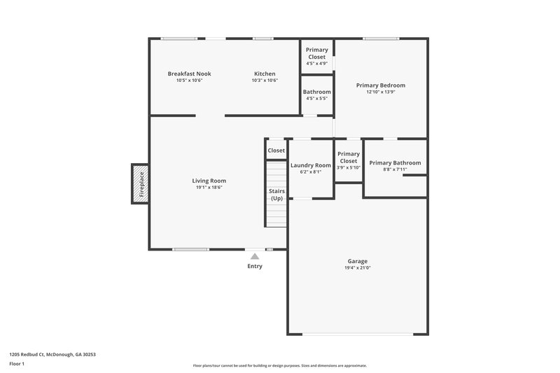 2,700/Mo, 1205 Redbud ct McDonough, GA 30253 Floor Plan View