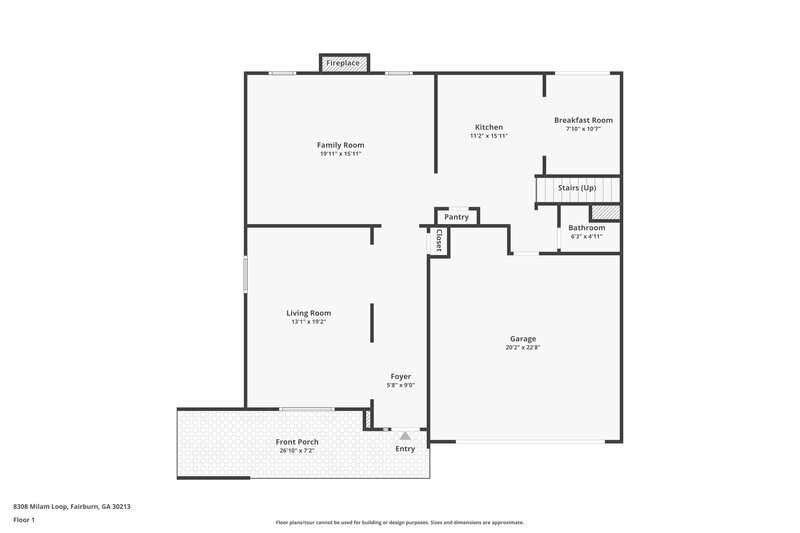 2,350/Mo, 8308 Milam Loop Fairburn, GA 30213 Floor Plan View