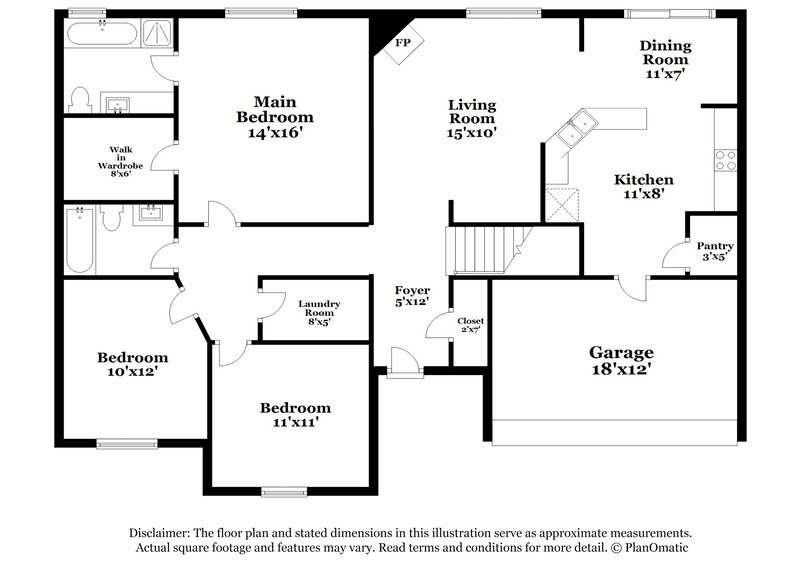 2,015/Mo, 173 Williamsburg Way Winder, GA 30680 Floorplan View