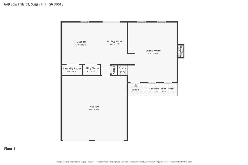 2,215/Mo, 649 Edwards Ct Sugar Hill, GA 30518 Floor Plan View