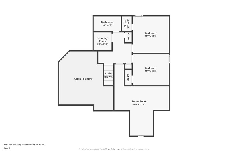 2,005/Mo, 3130 Sentinel Pkwy Lawrenceville, GA 30043 Floor Plan View 2