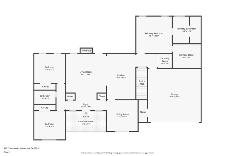1,800/Mo, 100 Princeton Ct Covington, GA 30016 Floor Plan View