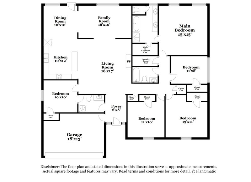 2,210/Mo, 210 Heartland Cir Winder, GA 30680 Floor Plan View