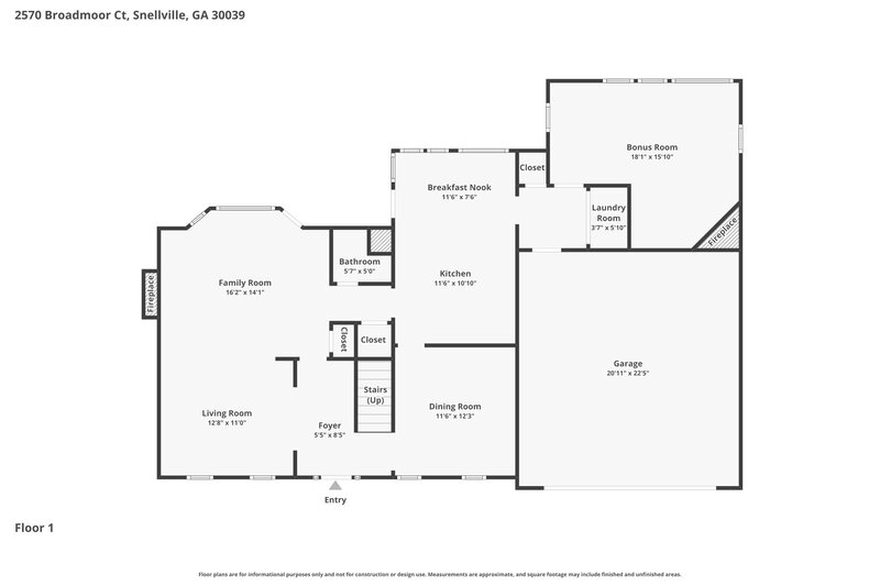 2,360/Mo, 2570 Broadmoor Ct Snellville, GA 30039 Floor Plan View