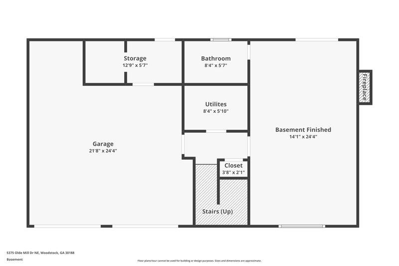 2,210/Mo, 5375 Olde Mill Dr NE Woodstock, GA 30188 Floor Plan View