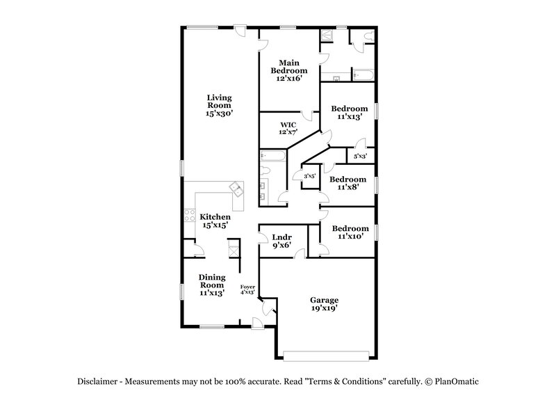 2,070/Mo, 5084 Summerview Ln Morrow, GA 30260 Floor Plan View