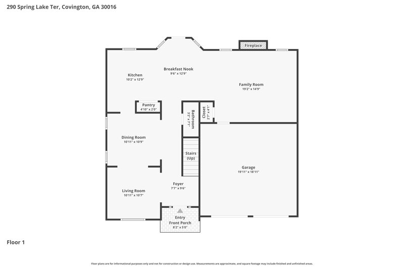 2,170/Mo, 290 Spring Lake Ter Covington, GA 30016 Floor Plan View