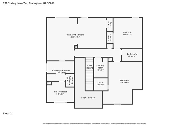 2,170/Mo, 290 Spring Lake Ter Covington, GA 30016 Floor Plan View 2