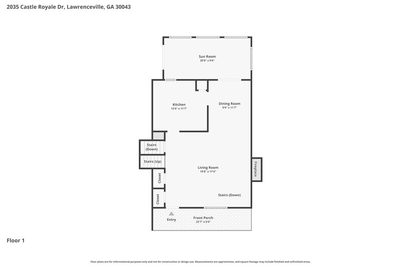 2,335/Mo, 2035 Castle Royale Dr Lawrenceville, GA 30043 Floor Plan View 2