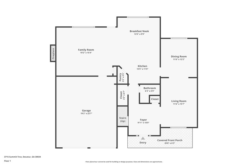 2,310/Mo, 3715 Summit Trce Decatur, GA 30034 Floor Plan View