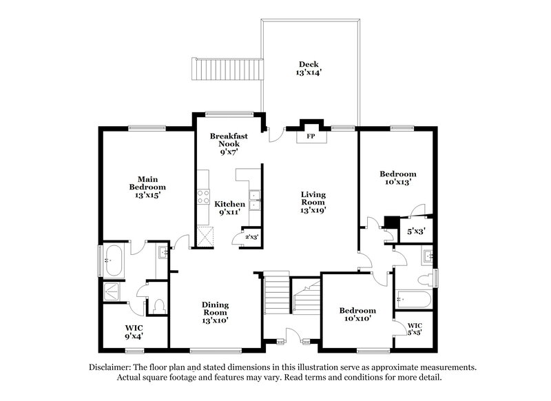 2,535/Mo, 11712 Spring Lake Way Fayetteville, GA 30215 Floor Plan View 2