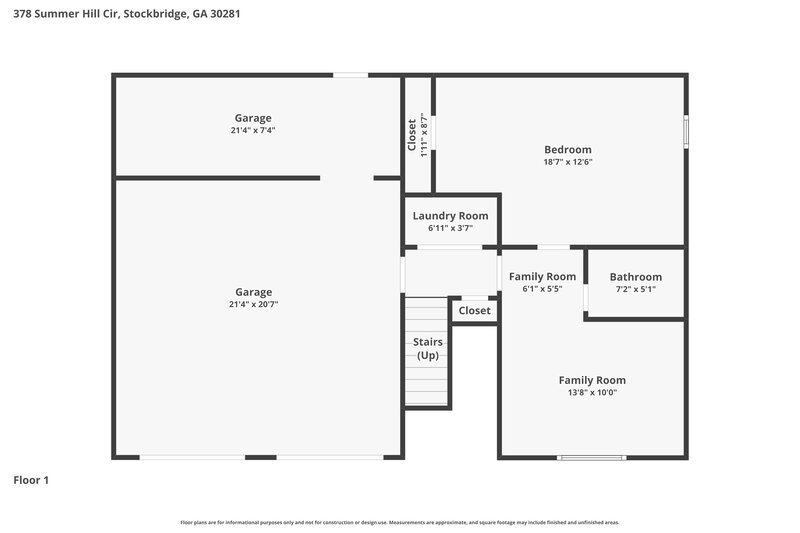 2,285/Mo, 378 SUMMER HILL Circle Stockbridge, GA 30281 Floor Plan View