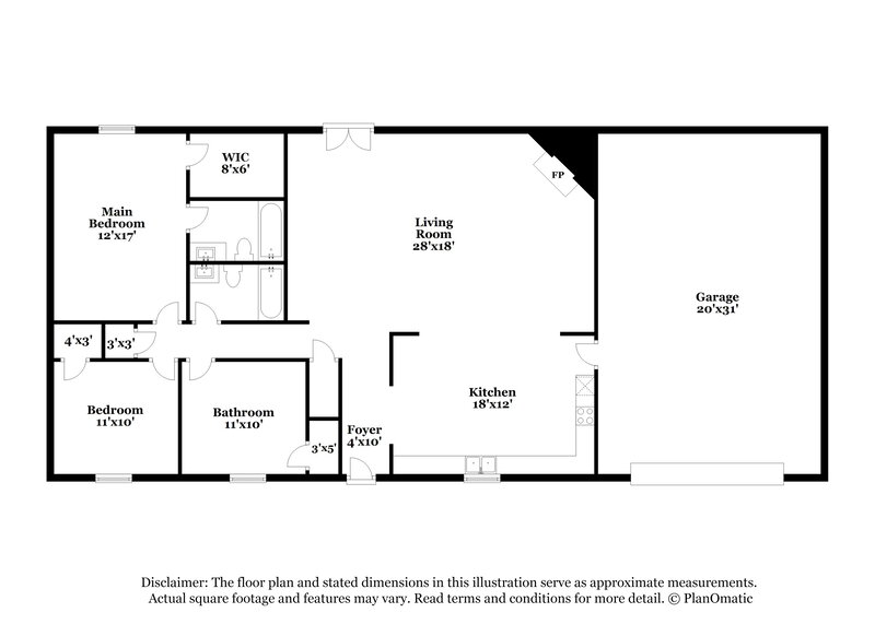 1,660/Mo, 1037 Greendale Ln Jonesboro, GA 30238 Floor Plan View