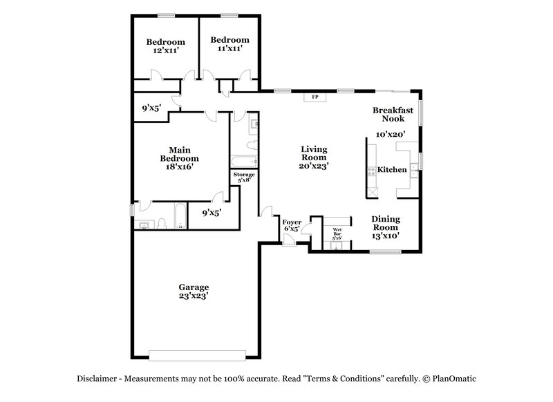 1,845/Mo, 8449 Willows Ter Riverdale, GA 30274 Floor Plan View