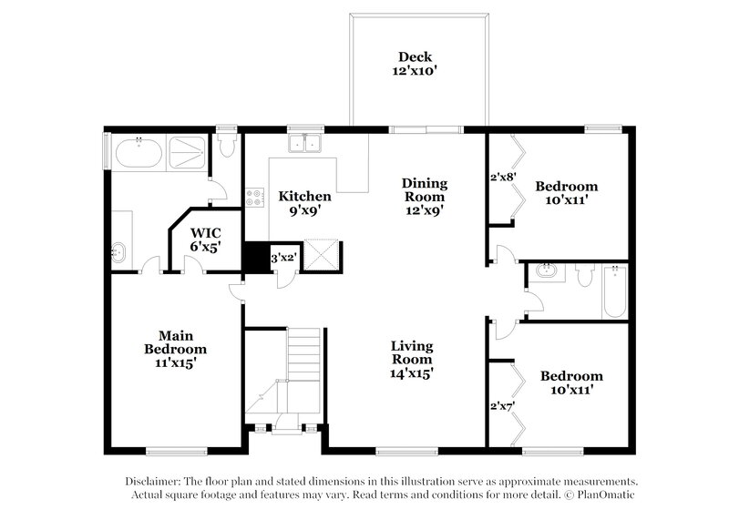 2,110/Mo, 2411 Rosedale Creek Dr Snellville, GA 30078 Floor Plan View 2