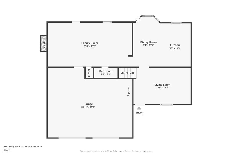 2,610/Mo, 1243 Shady Brook Ct Hampton, GA 30228 Floor Plan View