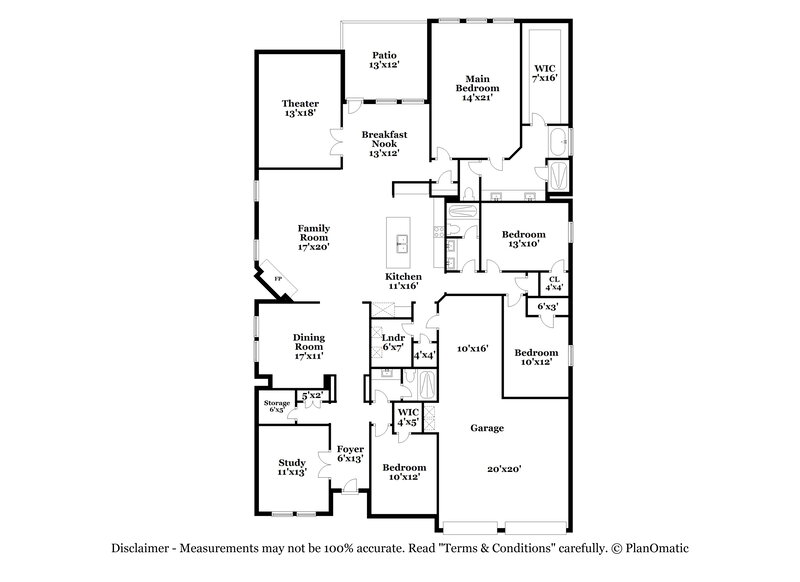 1,870/Mo, 130 Joshua St Palmetto, GA 30268 Floor Plan View