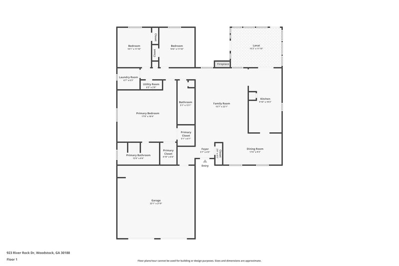 2,060/Mo, 923 River Rock Drive Woodstock, GA 30188 Floor Plan View