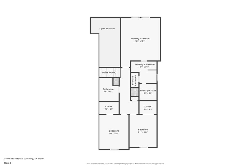 3,160/Mo, 2740 Gatewater Ct Cumming, GA 30040 Floorplan View 2