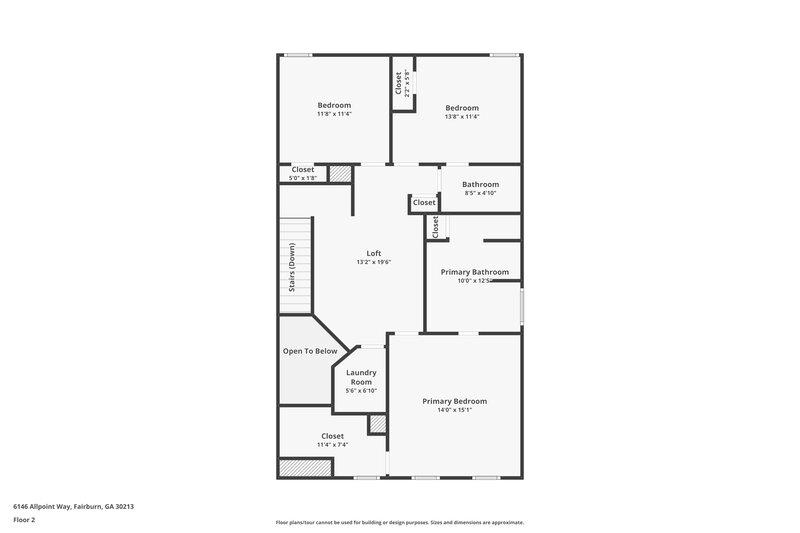 1,985/Mo, 6146 Allpoint Way Fairburn, GA 30213 Floor Plan View 2