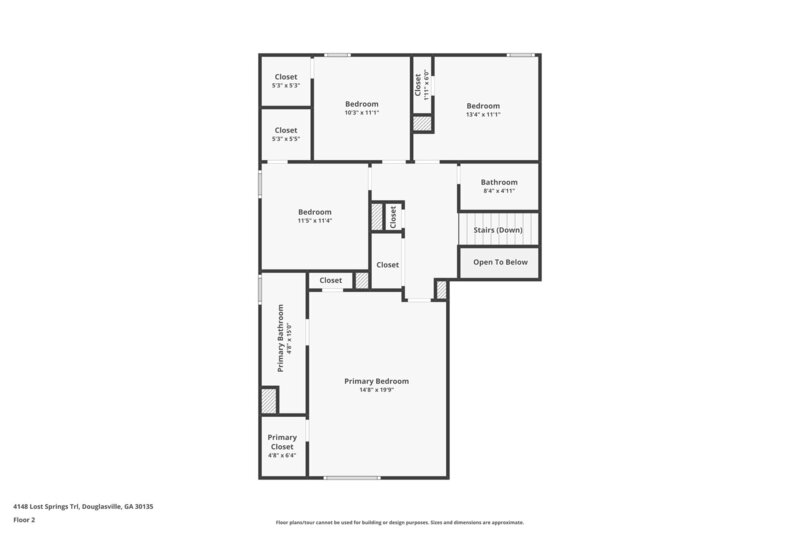 1,785/Mo, 4148 Lost Springs Trl Douglasville, GA 30135 Floorplan View 2