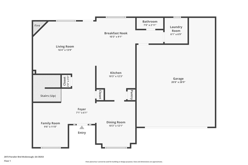 2,265/Mo, 2073 Parador Bnd McDonough, GA 30253 Floorplan View