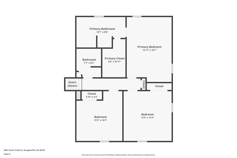 3,080/Mo, 8601 Stone Creek Ct Douglasville, GA 30135 Floor Plan View 3
