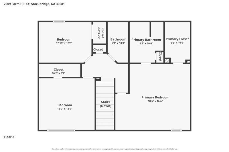 2,370/Mo, 2009 Farm Hill Ct Stockbridge, GA 30281 Floor Plan View 2