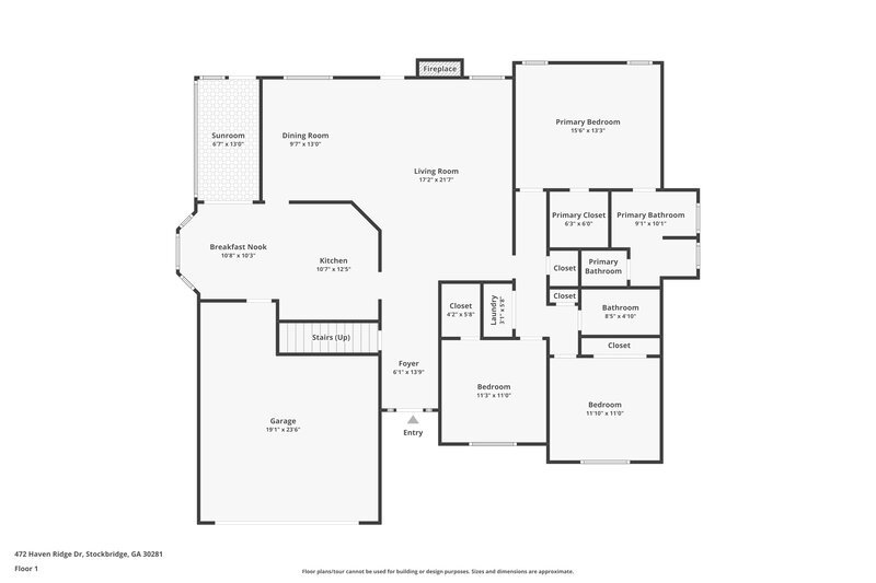 2,290/Mo, 472 Haven Ridge Dr Stockbridge, GA 30281 Floor Plan View