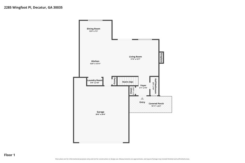 2,070/Mo, 2285 Wingfoot Pl Decatur, GA 30035 Floor Plan View