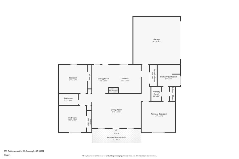 1,780/Mo, 335 Cattlemans Cir McDonough, GA 30252 Floor Plan View