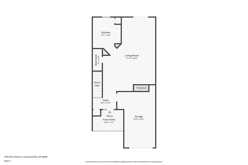 1,800/Mo, 1563 River Main Ct Lawrenceville, GA 30046 Floor Plan View