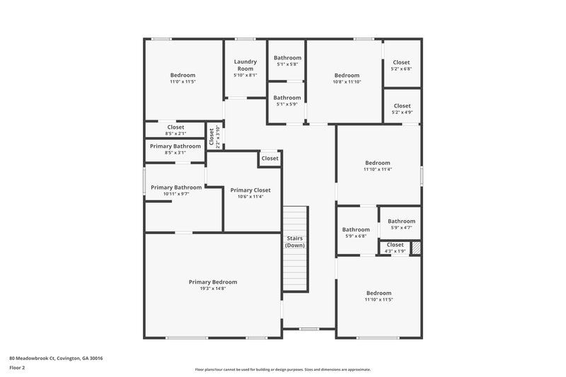 2,430/Mo, 80 Meadowbrook Ct Covington, GA 30016 Floor Plan View 2