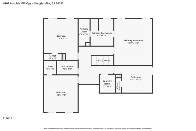 2,135/Mo, 4207 Arnolds Mill Opas Douglasville, GA 30135 Floorplan View 2