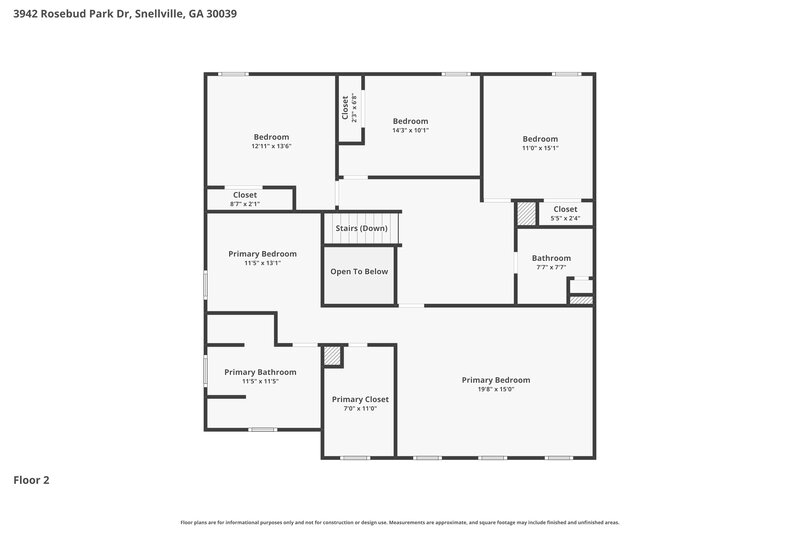 2,590/Mo, 3942 Rosebud Park Dr Snellville, GA 30039 Floor Plan View 2