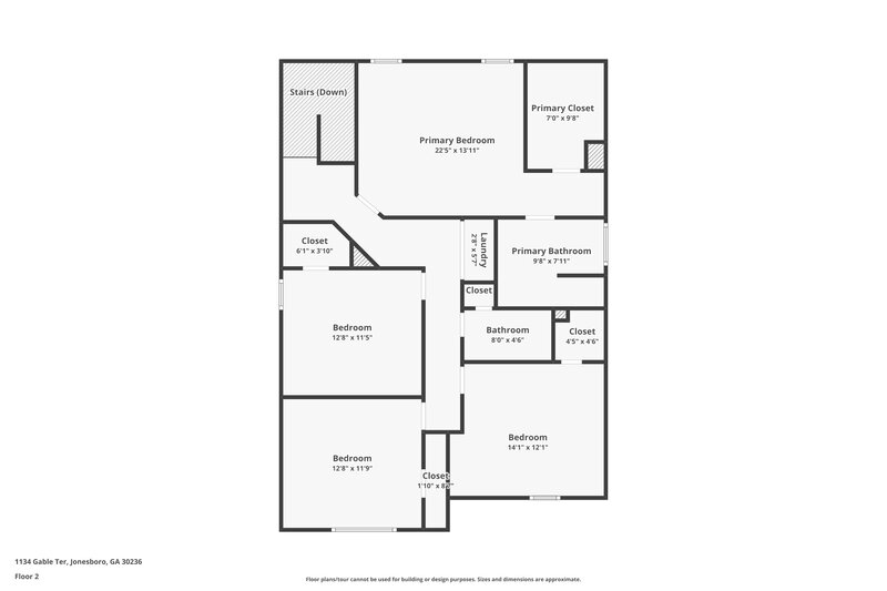 2,285/Mo, 1134 Gable Ter Jonesboro, GA 30236 Floor Plan View 2