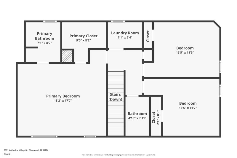 2,190/Mo, 5391 Katherine Village Dr Ellenwood, GA 30294 Floor Plan View 2