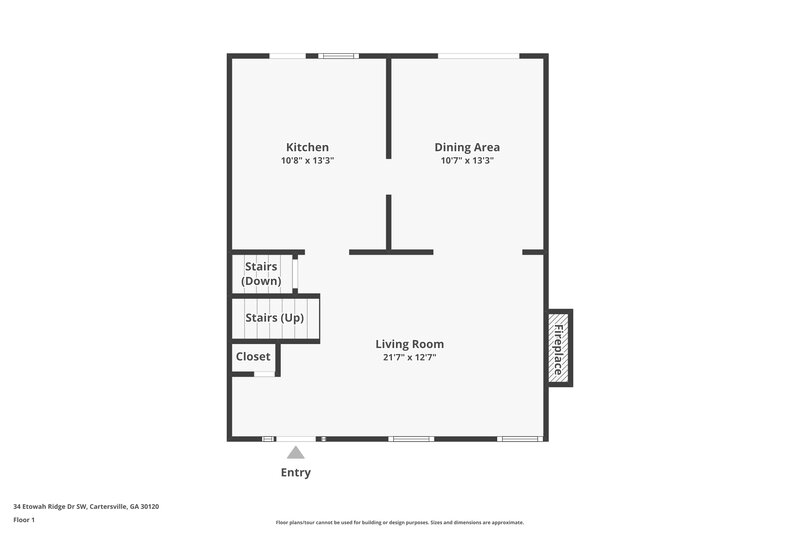 1,940/Mo, 34 Etowah Ridge Dr SW Cartersville, GA 30120 Floorplan View