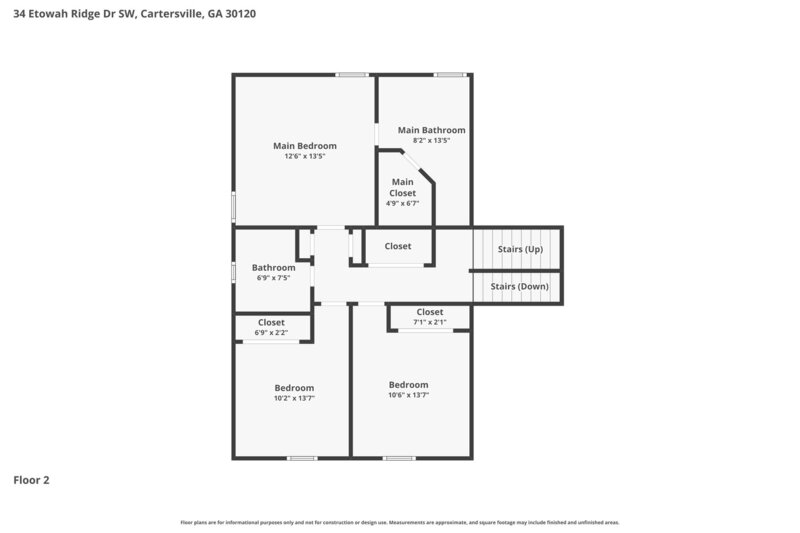 1,940/Mo, 34 Etowah Ridge Dr SW Cartersville, GA 30120 Floorplan View 2