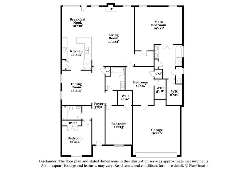 2,195/Mo, 350 Windpher Rdg Hampton, GA 30228 Floor Plan View