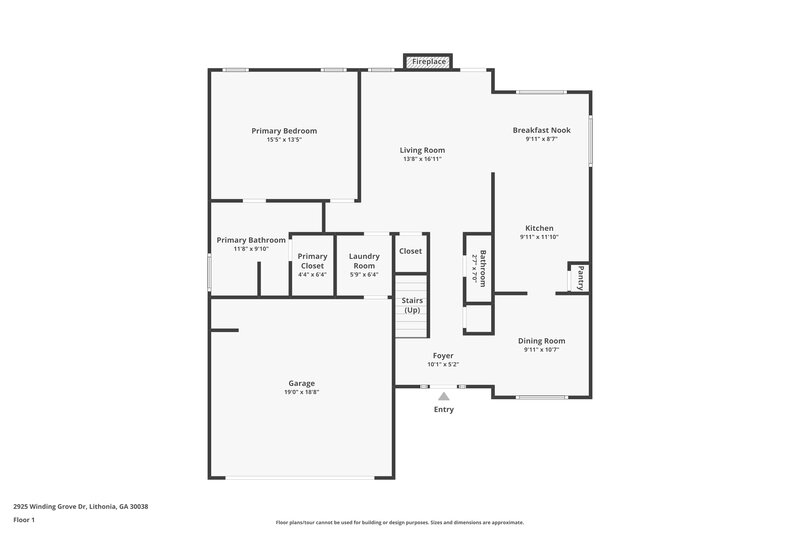 1,950/Mo, 2925 Winding Grove Drive Lithonia, GA 30038 Floor Plan View