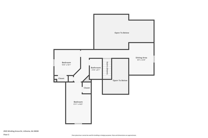 1,950/Mo, 2925 Winding Grove Drive Lithonia, GA 30038 Floor Plan View 2