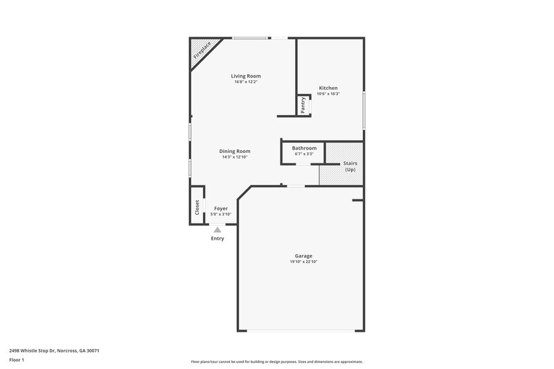 2,510/Mo, 2498 Whistle Stop Dr Norcross, GA 30071 Floorplan View