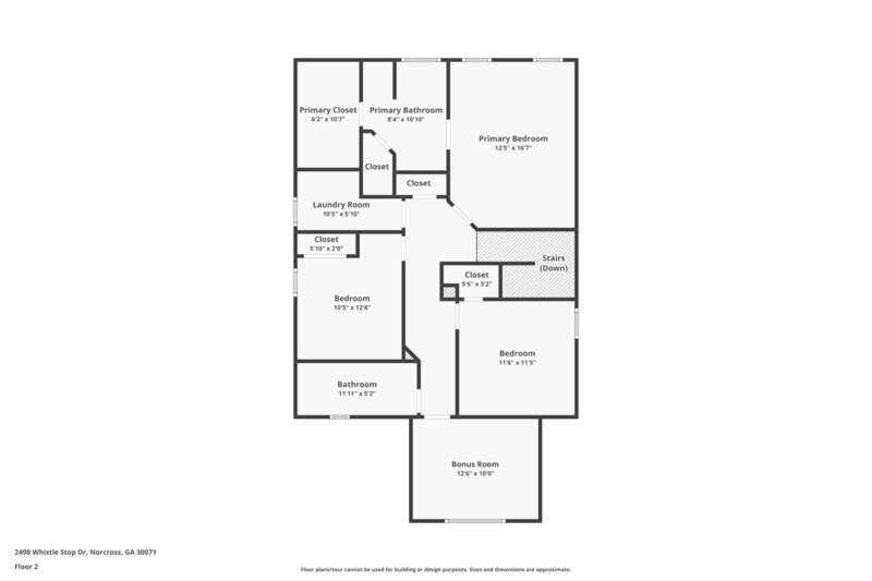 2,510/Mo, 2498 Whistle Stop Dr Norcross, GA 30071 Floorplan View 2